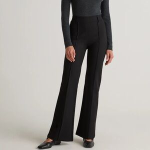 Quince Ultra-Stretch Pull-On Ponte Flare Leg Dress Pants - Black - Small NWT